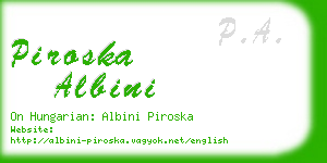 piroska albini business card